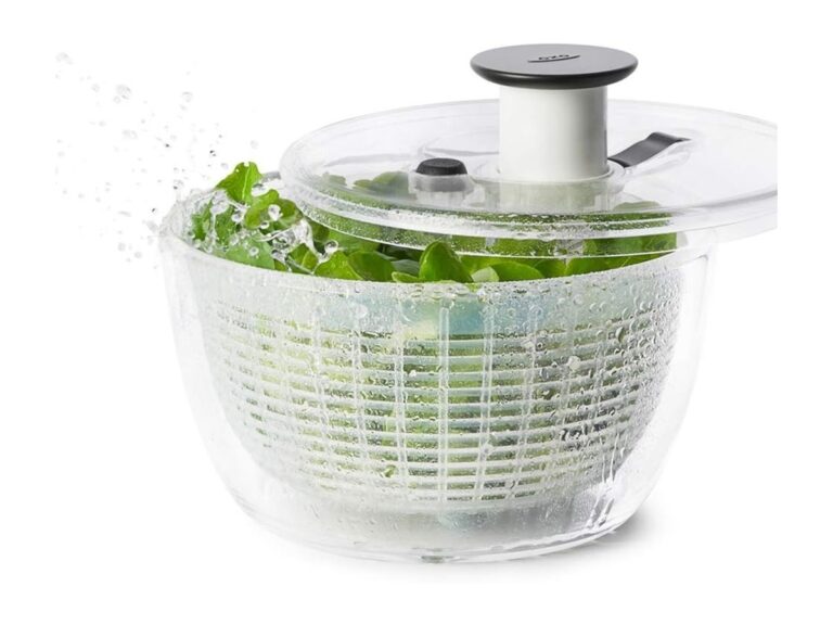 OXO クリアサラダスピナー（小）｜ワンプッシュで簡単水切り
